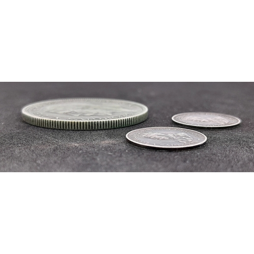 1250 - A 1936 Silver Half Crown Plus Two Silver Three Pence Coins - Both 1919.