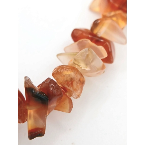 1210 - A Collection of Three Unworn Stretch Fit Semi-Precious Gemstone Bracelets Comprising: 1) Turquoise, ... 