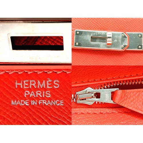 103 - An Hermes Bougainvillier Epsom Birkin 30 Handbag. Bougainvillier Epsom leather exterior with silver-... 