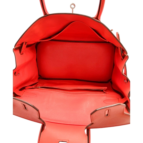 103 - An Hermes Bougainvillier Epsom Birkin 30 Handbag. Bougainvillier Epsom leather exterior with silver-... 