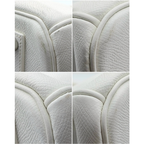 5 - An Hermès White Epsom Birkin 35 Handbag. White Epsom leather exterior with silver-toned hardware, do... 