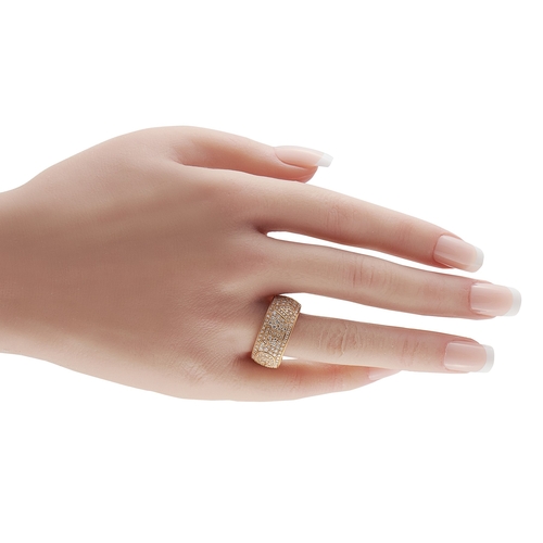 30 - A Bvlgari Monologo 18K Yellow Gold 2.0ct Diamond Ring. Pav set round Diamonds with a total weight of... 