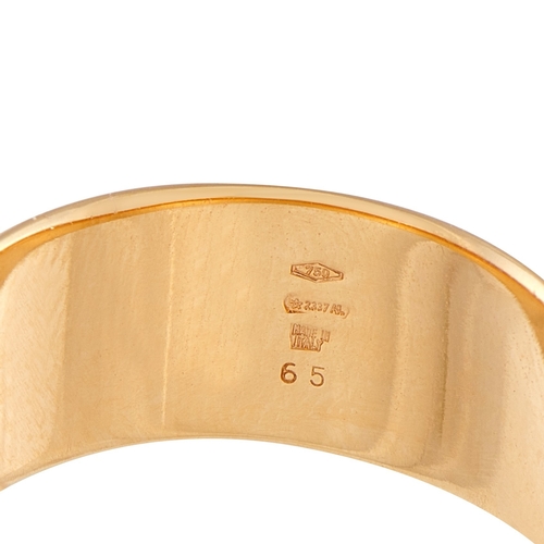 30 - A Bvlgari Monologo 18K Yellow Gold 2.0ct Diamond Ring. Pav set round Diamonds with a total weight of... 