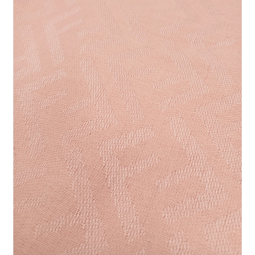 558 - A Fendi Pink FF Monogram Scarf. Soft pink fabric with tonal FF monogram throughout and fringed edges... 