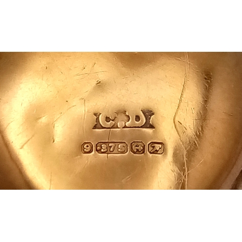 28 - Classic 9 CARAT GOLD LOCKET pendant. Fully Hallmarked. Heart Shaped. 2.1 Grams. 2.0 cm drop. Please ... 