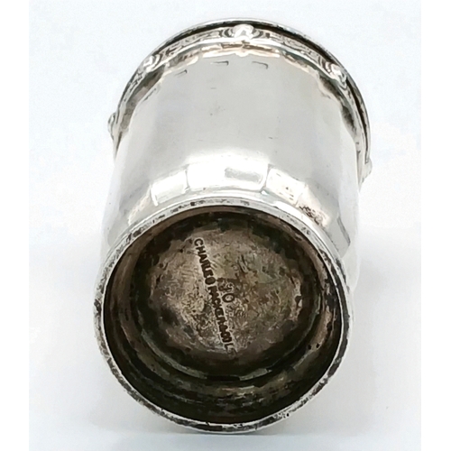 609 - Antique SILVER  PEPPER POT. Clear hallmark for Charles Packer,Birmingham 1934. Nice decorative featu... 