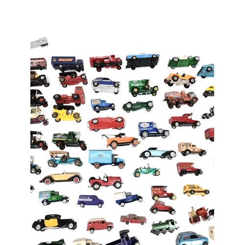 1220 - A box of loose Matchbox and Corgi diecast toy vehicles.