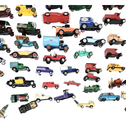 1220 - A box of loose Matchbox and Corgi diecast toy vehicles.