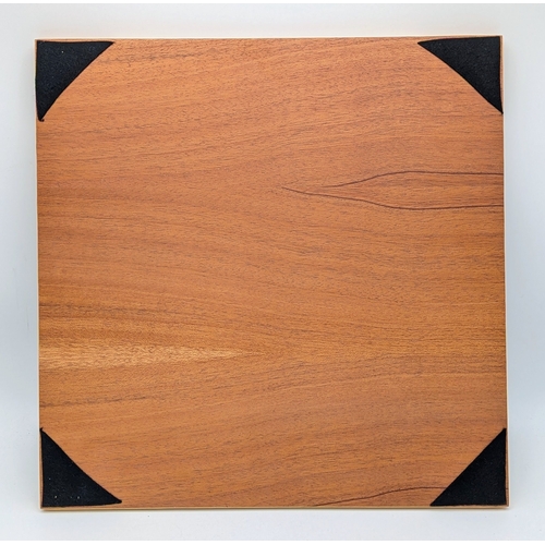 1243 - A Walnut and Sycamore Chess Board with Oak Surround. 41 x 41cm. As new condition.