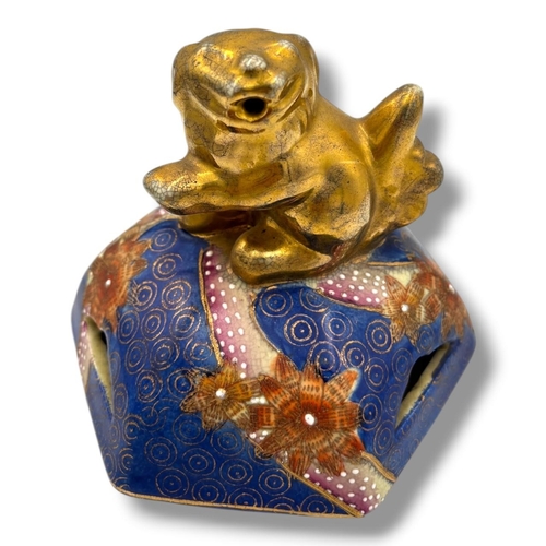 1247 - An antique Japanese Satsuma Pottery Koro (Incense Burner). Finely decorated in traditional Satsuma p... 