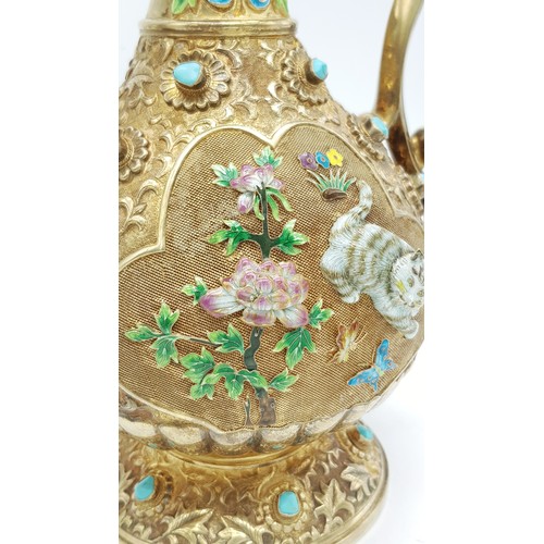 1501 - A Magnificent Chinese 20th Century, Solid Silver and Enamel Tea Set and Tray. Incredible workmanship... 