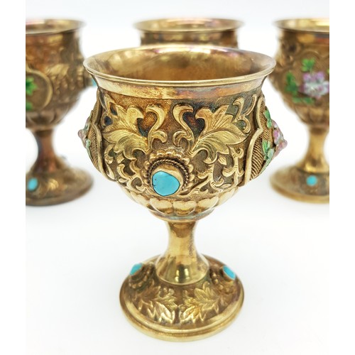 1501 - A Magnificent Chinese 20th Century, Solid Silver and Enamel Tea Set and Tray. Incredible workmanship... 