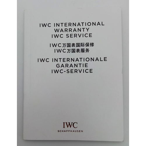 31 - Am IWC Limited Edition (21 of 50) Pilots Automatic Chronograph Watch. Model IW371813. Black leather ... 