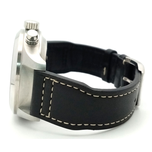 31 - Am IWC Limited Edition (21 of 50) Pilots Automatic Chronograph Watch. Model IW371813. Black leather ... 