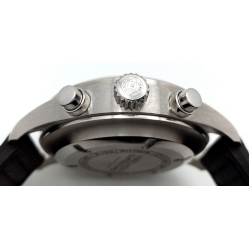 31 - Am IWC Limited Edition (21 of 50) Pilots Automatic Chronograph Watch. Model IW371813. Black leather ... 