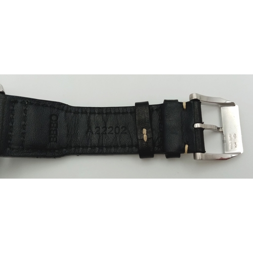 31 - Am IWC Limited Edition (21 of 50) Pilots Automatic Chronograph Watch. Model IW371813. Black leather ... 