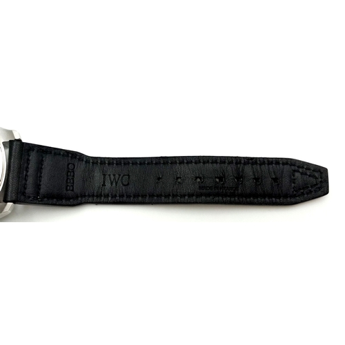 31 - Am IWC Limited Edition (21 of 50) Pilots Automatic Chronograph Watch. Model IW371813. Black leather ... 