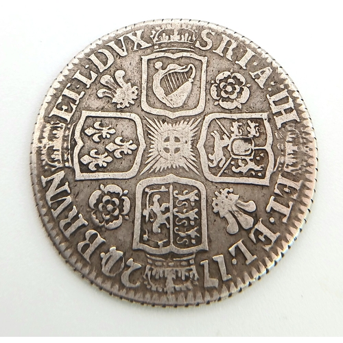 507 - A 1721/0 George I Silver Shilling Coin.