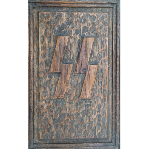 53 - 3rd Reich Mein Kampf in a hand carved wooden presentation box given to a member of the SS by the May... 