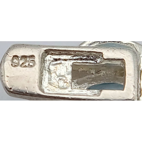 501 - A Beautiful Sterling Silver Blue Topaz, Peridot, Citrine, Garnet and Amethyst Multi-Row Tennis Brace... 