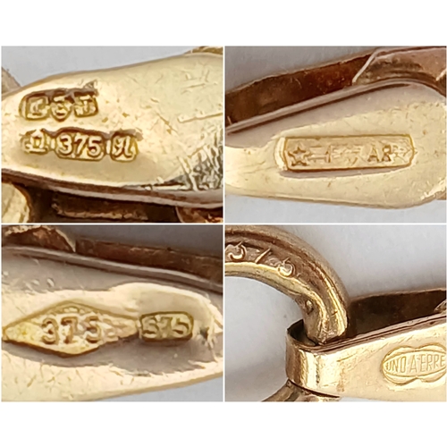 29 - A 9K ROSEGOLD CURB LINK BRACELET .      4.2gms    19cms