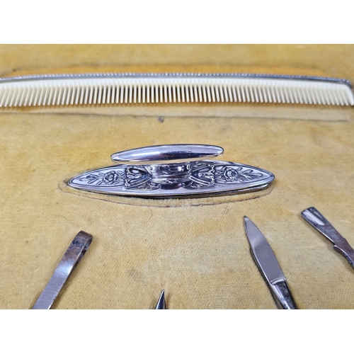 8 - A RARE BEAUTIFUL WOOD AND SOLID SILVER PORTUGESE VANITY TABLE (CIRCA 1860) ALL TRIMMINGS BEING SILVE... 