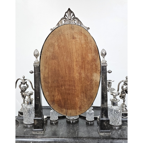 8 - A RARE BEAUTIFUL WOOD AND SOLID SILVER PORTUGESE VANITY TABLE (CIRCA 1860) ALL TRIMMINGS BEING SILVE... 