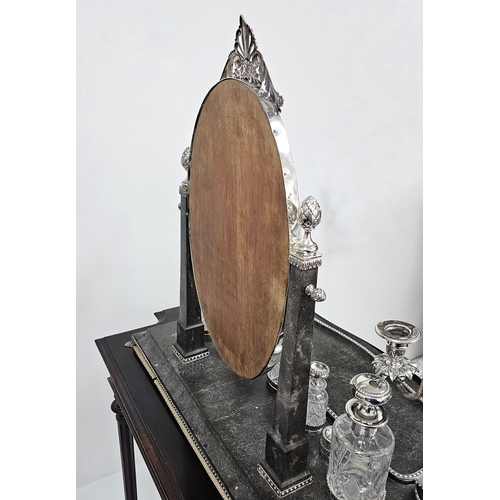 8 - A RARE BEAUTIFUL WOOD AND SOLID SILVER PORTUGESE VANITY TABLE (CIRCA 1860) ALL TRIMMINGS BEING SILVE... 