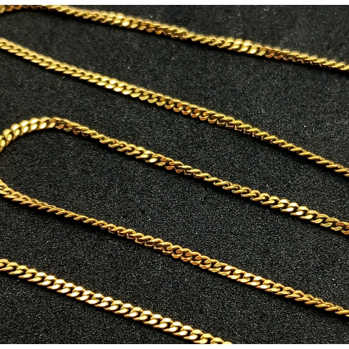 548 - A 9K GOLD NECK CHAIN WITH A CZ PENDANT.    3.7gms    44cms