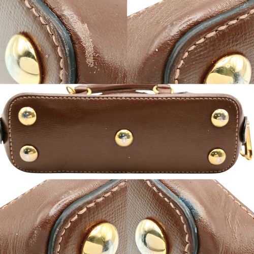 6 - A Gucci GG Supreme Monogram Azalea Small Horsebit 1955 Top Handle Bag. Beige and ebony GG Supreme ca... 