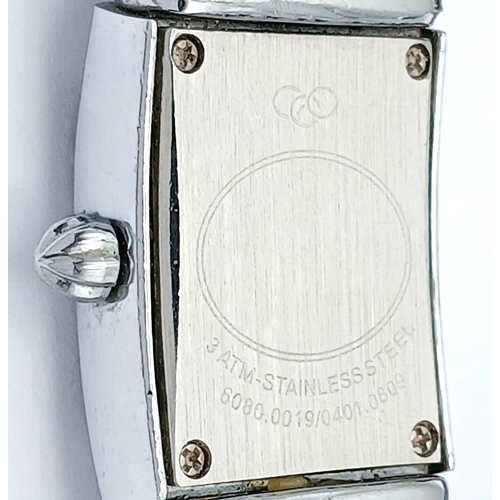 33 - A Links, Stainless Steel, Expandable Bracelet Watch. With Black Dial. Comes with an original box. As... 