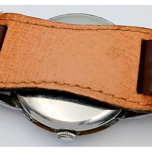 35 - Gentleman’s Vintage ‘PRECIA’ WRISTWATCH. Having subsidiary seconds dial  at 6 o’clock. 37mm case. Br... 