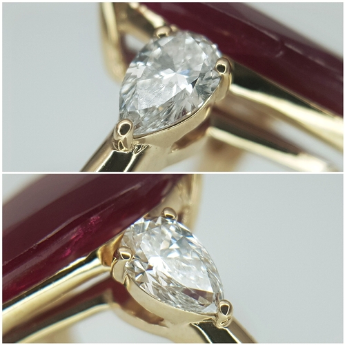 51 - A Stunning GIA Triple Certified 18K Yellow Gold Ruby and Diamond Cocktail Ring. An 8.77ct natural pe... 