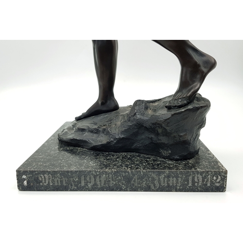 170 - A WW2 Era Third Reich German Reinhard Heydrich, SS-Obergruppenfuhrer Bronze. Recognised as one of th... 