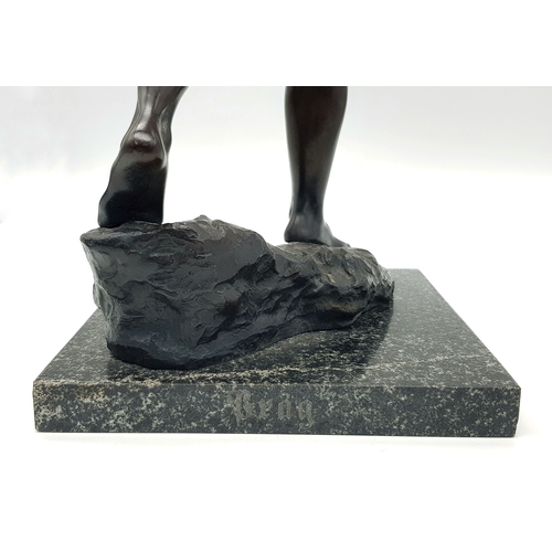 170 - A WW2 Era Third Reich German Reinhard Heydrich, SS-Obergruppenfuhrer Bronze. Recognised as one of th... 
