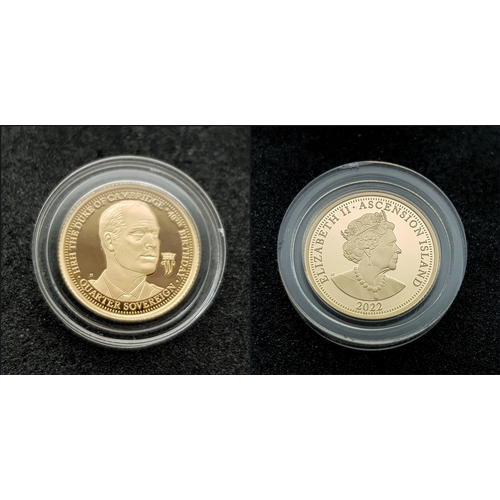 23 - A HATTONS OF LONDON, 2022, PRINCE WILLIAM 40TH BIRTHDAY, GOLD SOVEREIGN PROOF COIN SET. FEATURING A ... 
