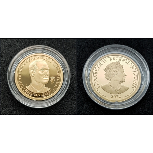 23 - A HATTONS OF LONDON, 2022, PRINCE WILLIAM 40TH BIRTHDAY, GOLD SOVEREIGN PROOF COIN SET. FEATURING A ... 