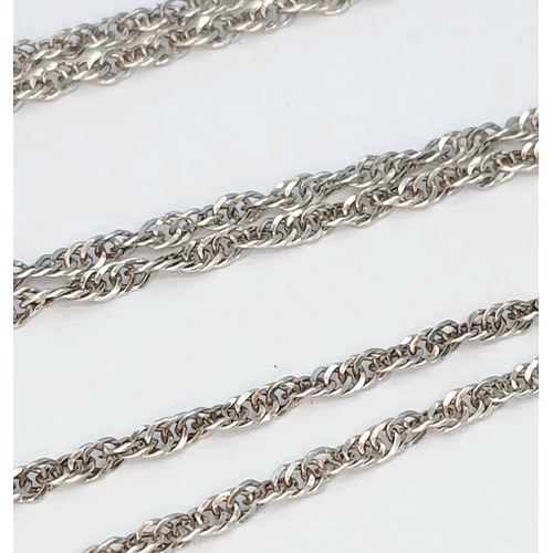 15 - A Eye-catching 925 Sterling Silver Sword Pendant Necklace - 49cm length. The pendant is formed as a ... 