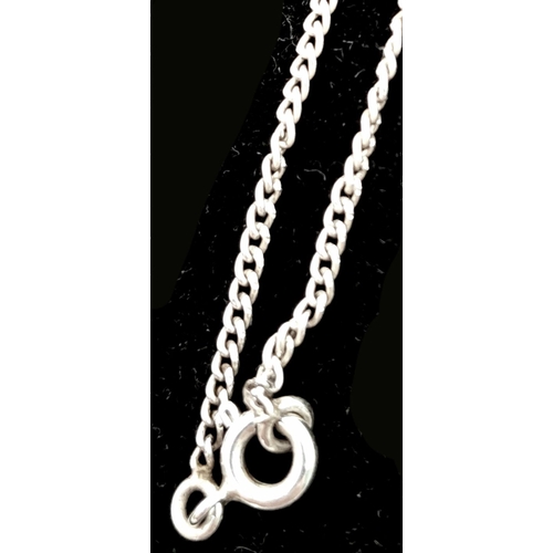 3 - A beautiful 925 Sterling Silver Multi Gemstone Necklace - 44.5cm length. The necklace is set with a ... 