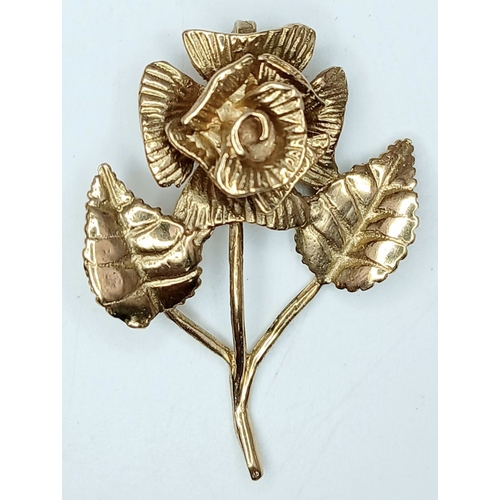 28 - Impressive Fully Hallmarked 9 CARAT GOLD ‘ENGLISH ROSE’  PENDANT. 4.6 Grams. 3.0 cm. Please see all ... 