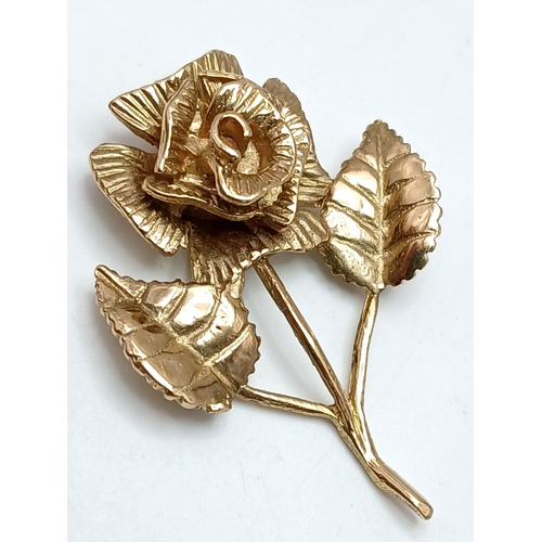 28 - Impressive Fully Hallmarked 9 CARAT GOLD ‘ENGLISH ROSE’  PENDANT. 4.6 Grams. 3.0 cm. Please see all ... 