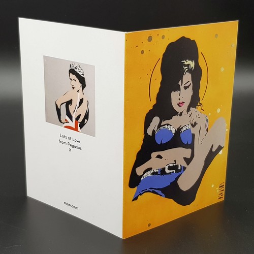 52 - An Original One of a Kind, Amy Winehouse Artwork by Famous Street Artist Pegasus. Title: Amy. Medium... 