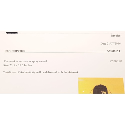 52 - An Original One of a Kind, Amy Winehouse Artwork by Famous Street Artist Pegasus. Title: Amy. Medium... 