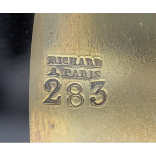 45 - An Antique Clock and Barometer in a Brass Drum Case. Most likely French, dating circa 1850. The oute... 