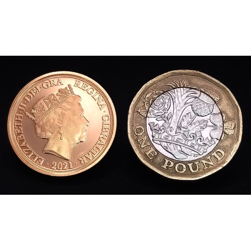 62 - A 2021, QUEEN ELIZABETH II, PROOF CONDITION, GIBRALTAR, POPPY FIELDS, IN FLANDERS FIELDS THE POPPIES... 
