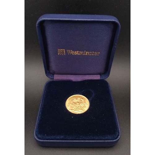 90 - A 1902, KING EDWARD VII, FULL SOVEREIGN COIN, IN BOX. REF: SH10473H.