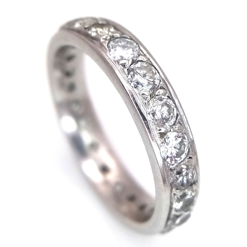 27 - A Platinum, Diamond Set, Full Eternity Ring. 2.00ctw. 5.8g, Size L 1/2. TAN 2013 AS