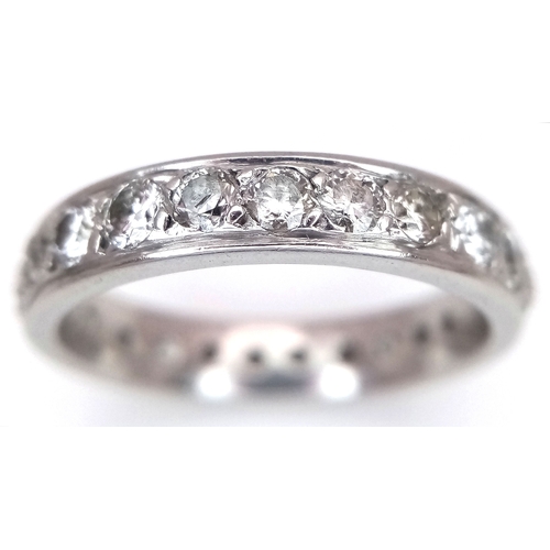 27 - A Platinum, Diamond Set, Full Eternity Ring. 2.00ctw. 5.8g, Size L 1/2. TAN 2013 AS