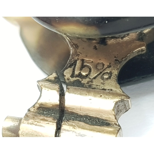 94 - An Antique Pair of Folding Lorgnette Glasses. Spring loaded with a push button-mechanism to flip ope... 