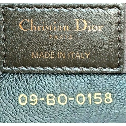 39 - A Christian Dior Lambskin Cannage Studded Large Dioraddict Flap Bag. Black lambskin leather exterior... 
